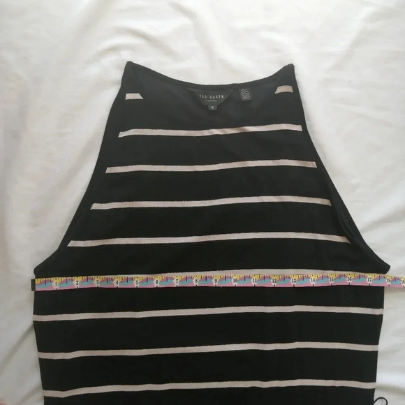 Ted Baker Linn Striped Jersey Sleeveless High Neck Midi Dress Size 5 TB or 12 US - Picture 14 of 16